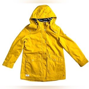 Joules Coast Right  Rain Waterproof Hooded Jacket Coat Yellow US 4